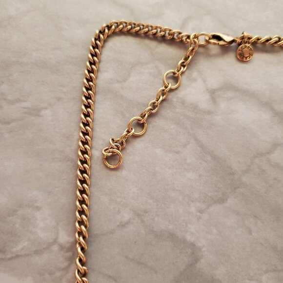 🧡 J.Crew Orange Iridescent Rhinestones Crystal Cluster Statement Necklace 🧡 - Picture 9 of 15